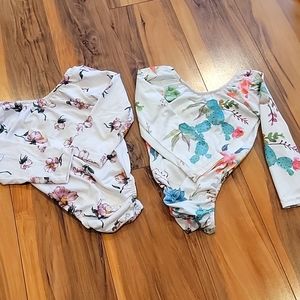 Two Baileys Blossoms Long sleeve onesies